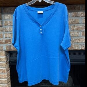 Set of 3 (blue, yellow and black) identical women’s plus knit tops